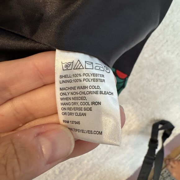 Tipsy Elves Holiday Men's 48 J Holly Berry Blazer Striped Tie. Discontinued Rare - Picture 3 of 6